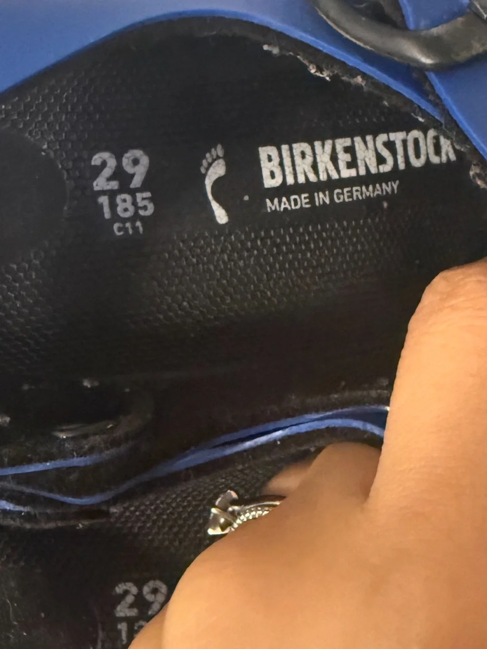 Birkenstock Kids Royal Blue Two-Strap Slide Sandals